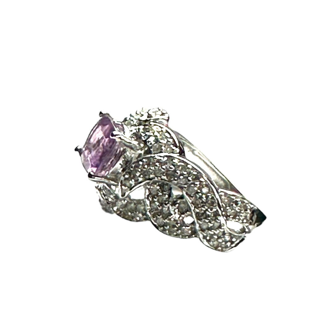 1.43 Carat Unheated Pink Sapphire and Diamond Ring, GIA Certified