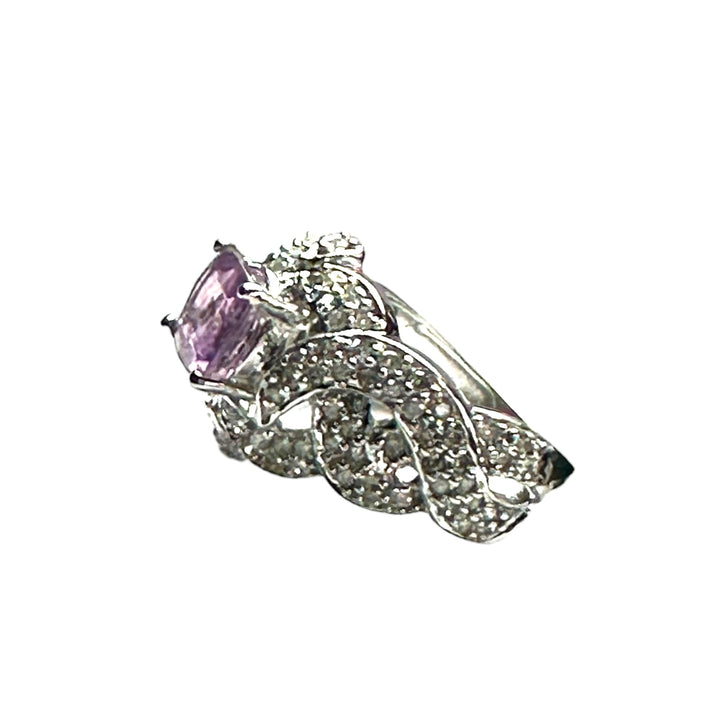 1.43 Carat Unheated Pink Sapphire and Diamond Ring, GIA Certified
