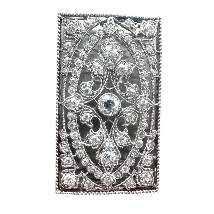 1800s Edwardian Platinum Diamond Pendant 2.25cts