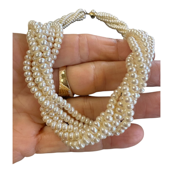 14 karat six-strand Freshwater Pearl 20-inch Bead Necklace