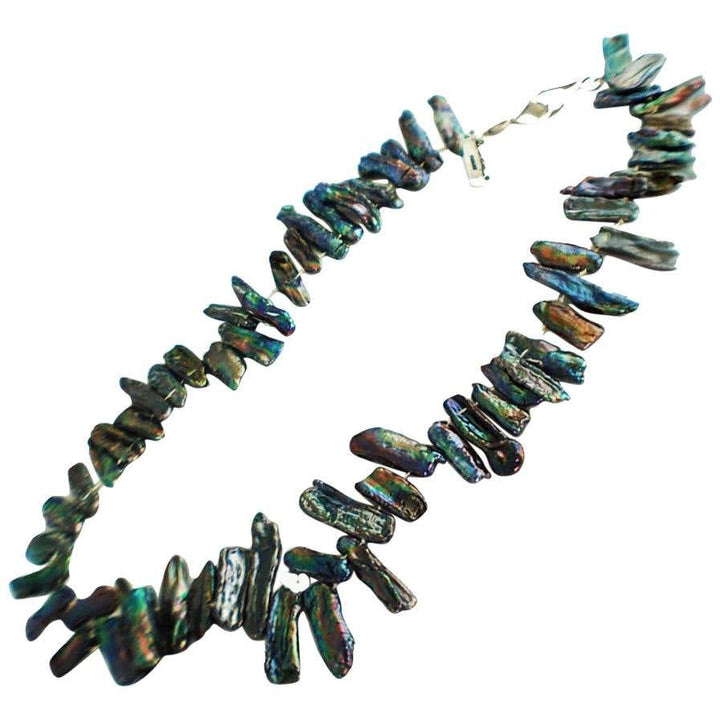 Designer Abalone Shell Necklace Lustrous Colors
