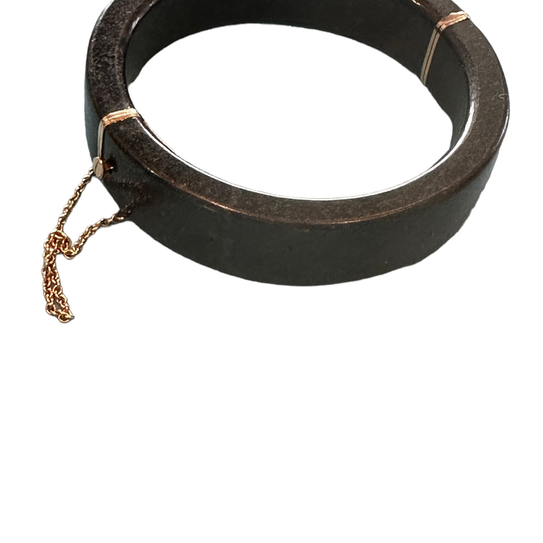14kt Green Moss Agate 1/2”Cuff Bangle
