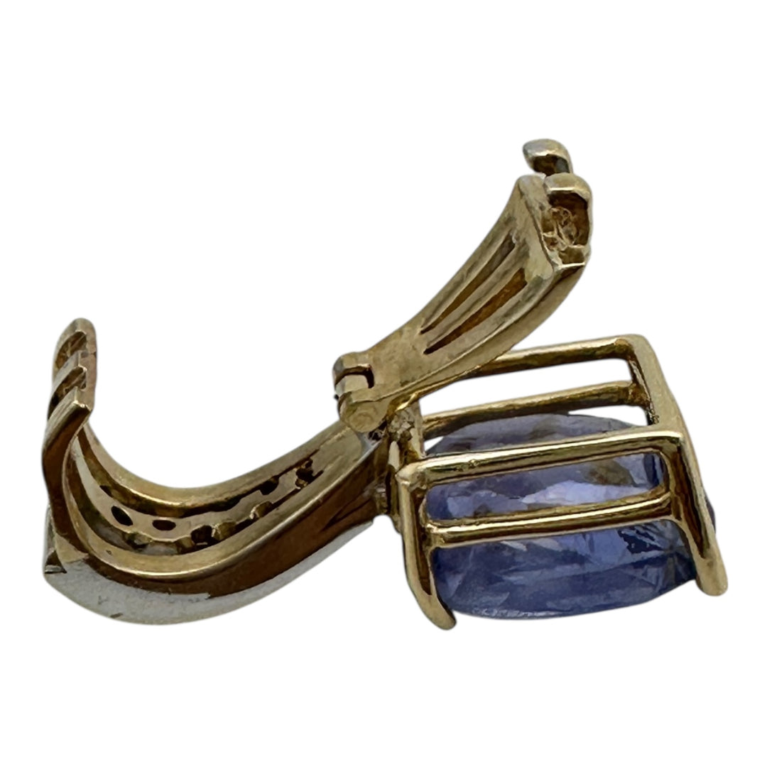 Certified 8.13 carat, Sri Lanka cushion blue sapphire, diamond enhancer pendant
