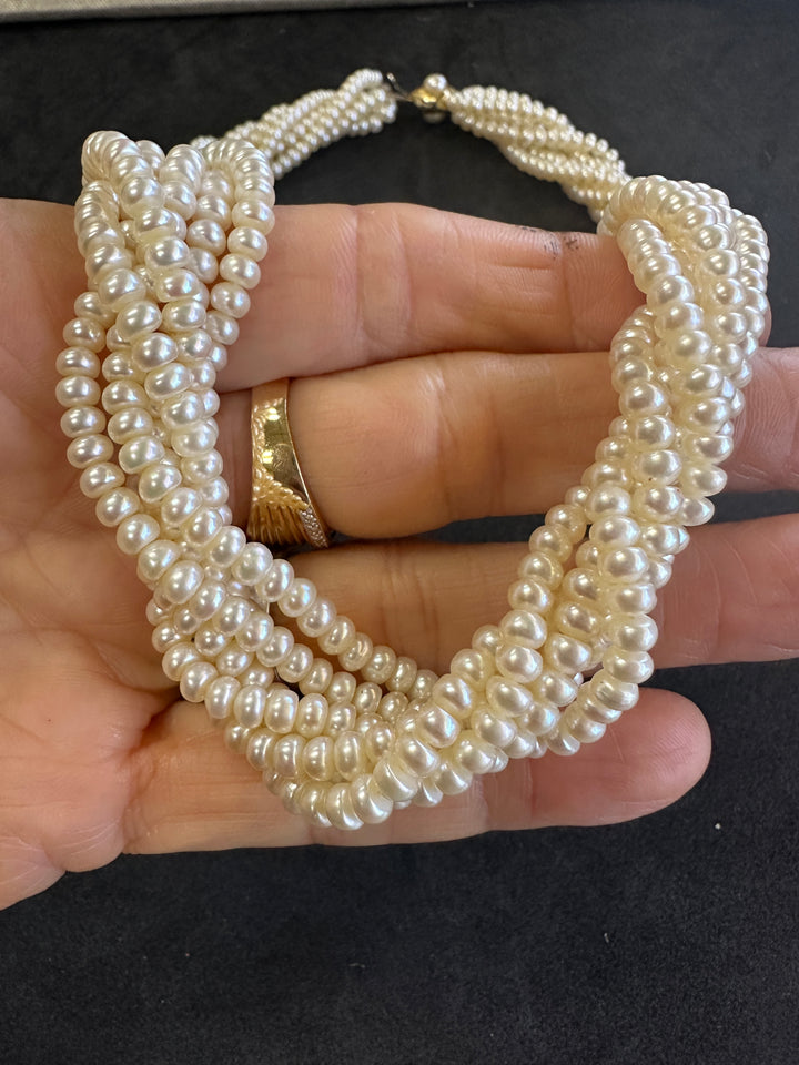 14 karat six-strand Freshwater Pearl 20-inch Bead Necklace