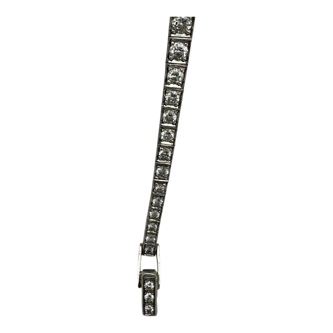 Art Deco Platinum 3.50Ct Diamond Watch VS-F 18-Jewel Manual Wind
