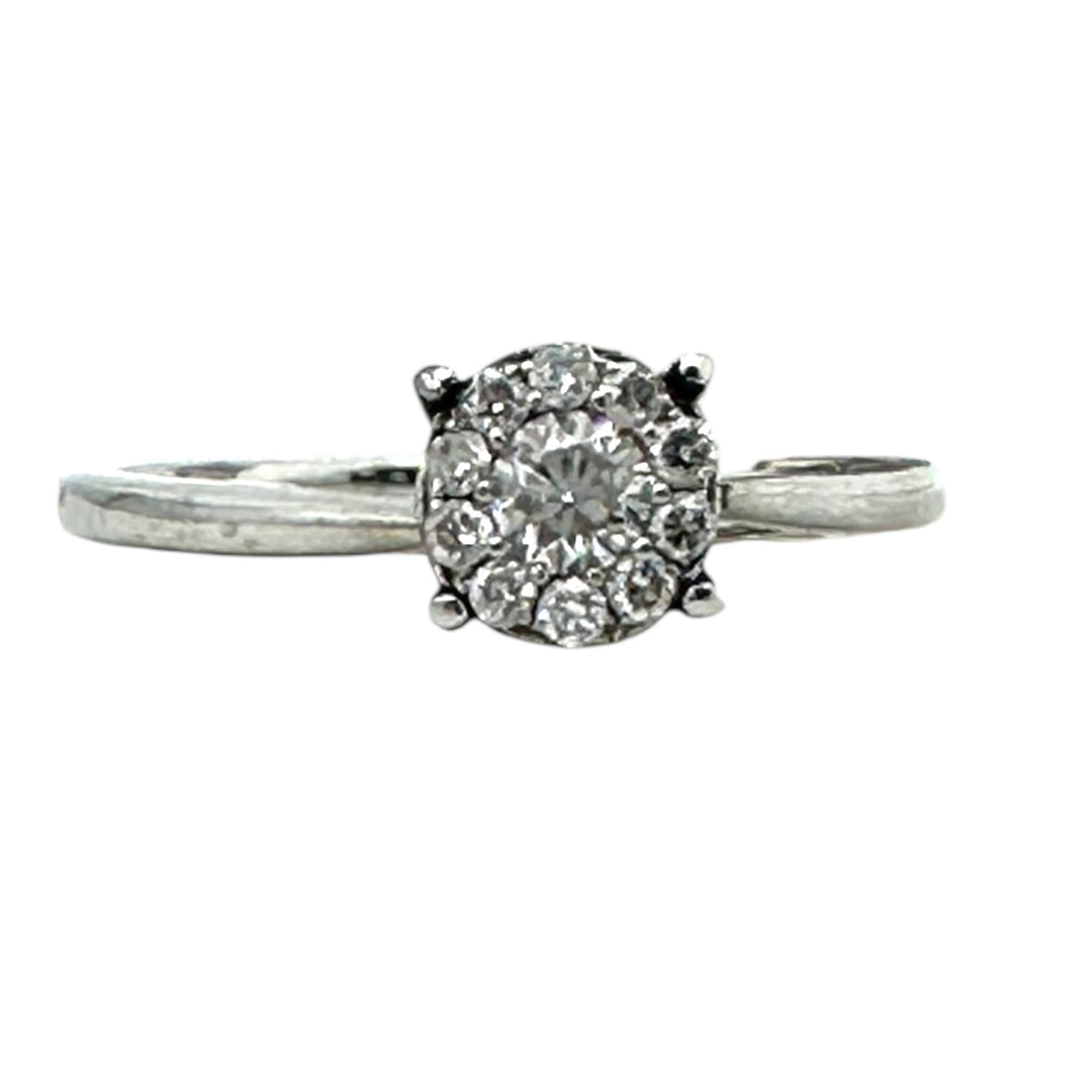 14kt Invisible Diamond Solitaire Ring .57 ct White Gold