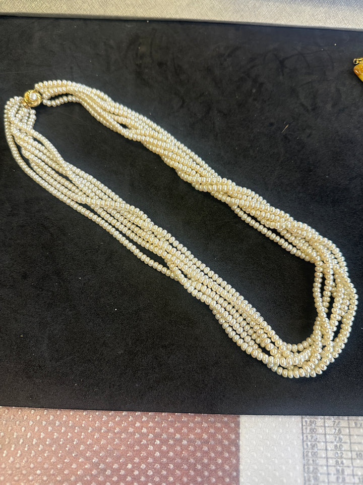 14 karat six-strand Freshwater Pearl 20-inch Bead Necklace