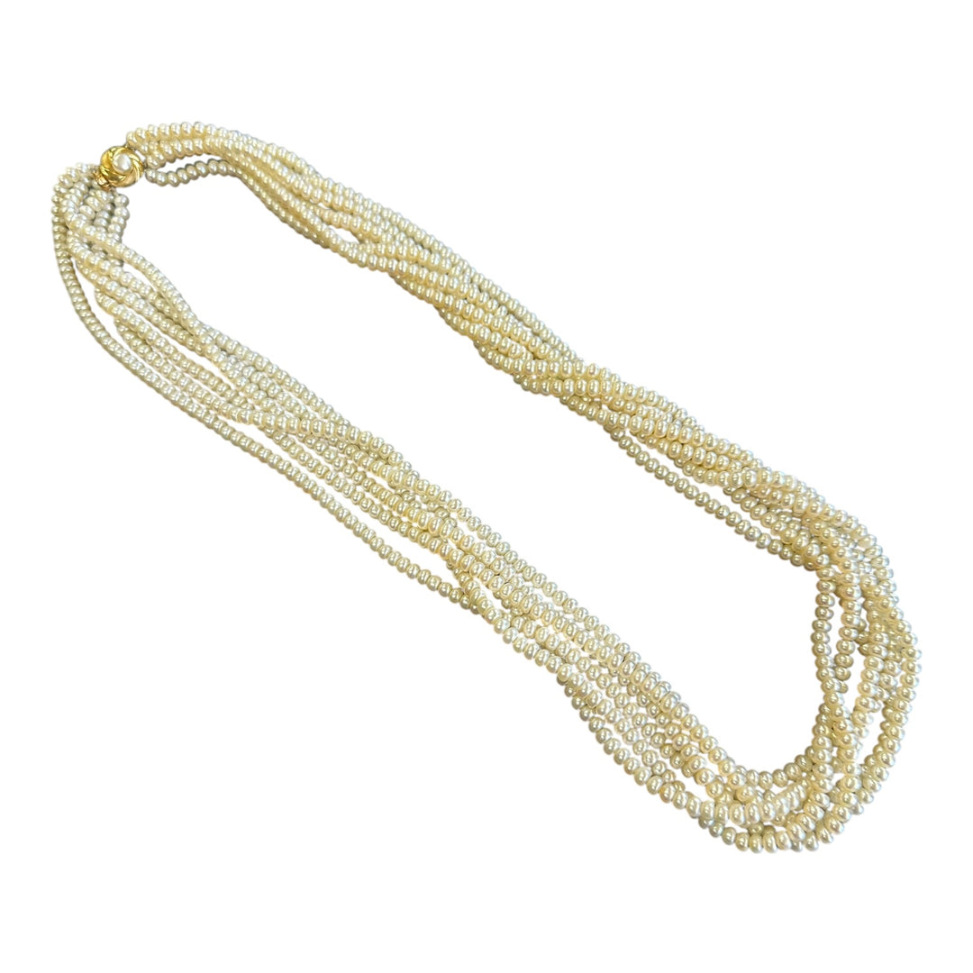 14 karat six-strand Freshwater Pearl 20-inch Bead Necklace