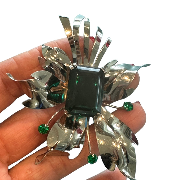 Green Sterling 4" Spray Dramatic Pin