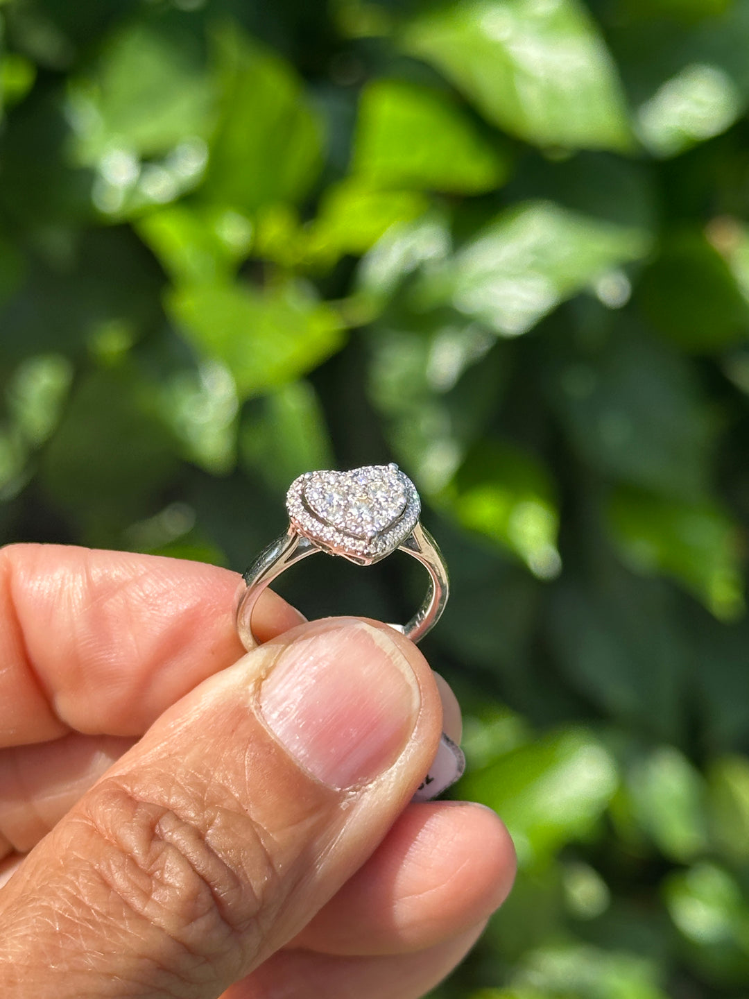 .50 ct Diamond Heart Ring Invisible Custer 14 Kt