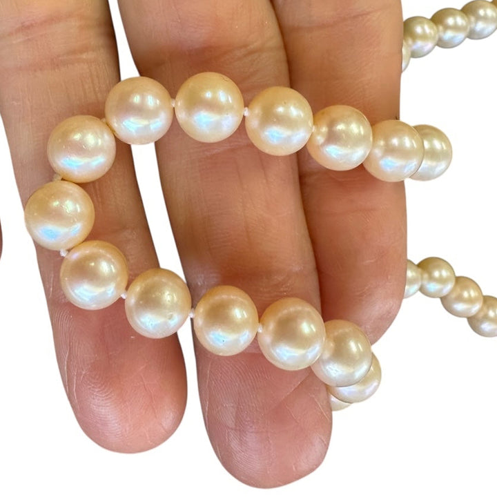 14 karat 8 1/2 mm Cultured, Pearl 18 inch Strand