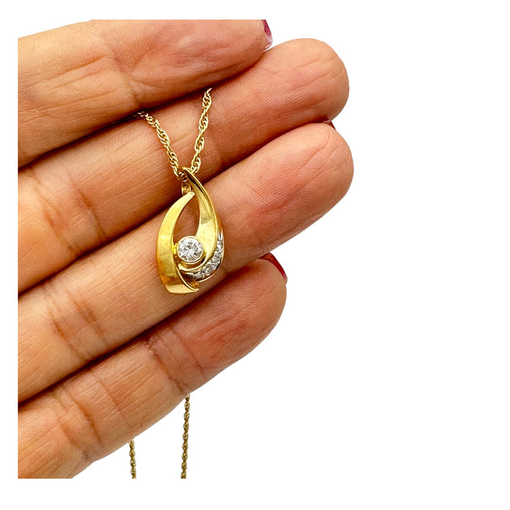 14kt Yellow Gold .40 Ct Diamond Slide Pendant