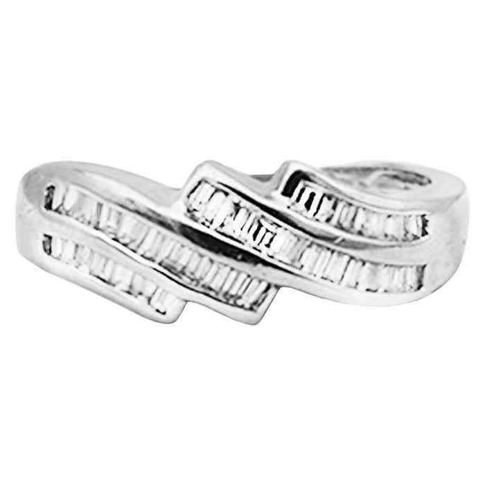 14K Channel Baguette Diamond Band Ring .80 Ct VS