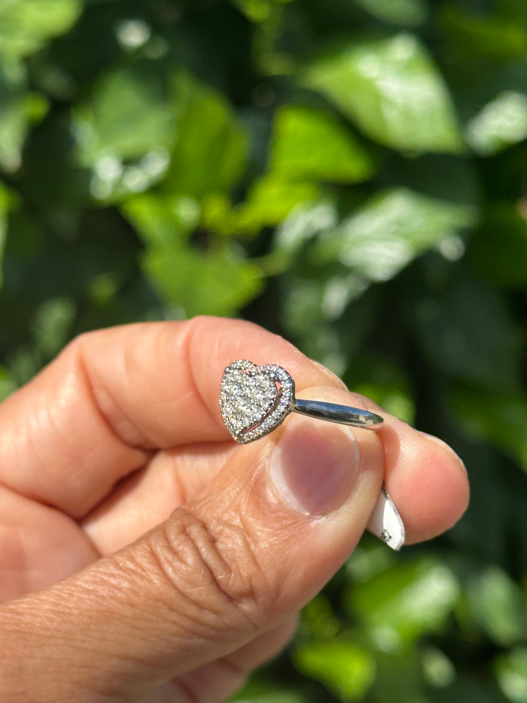.50 ct Diamond Heart Ring Invisible Custer 14 Kt