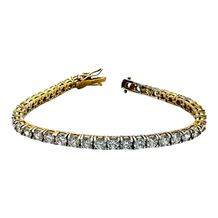8 ct Sterling Yellow Gold Tennis Bracelet