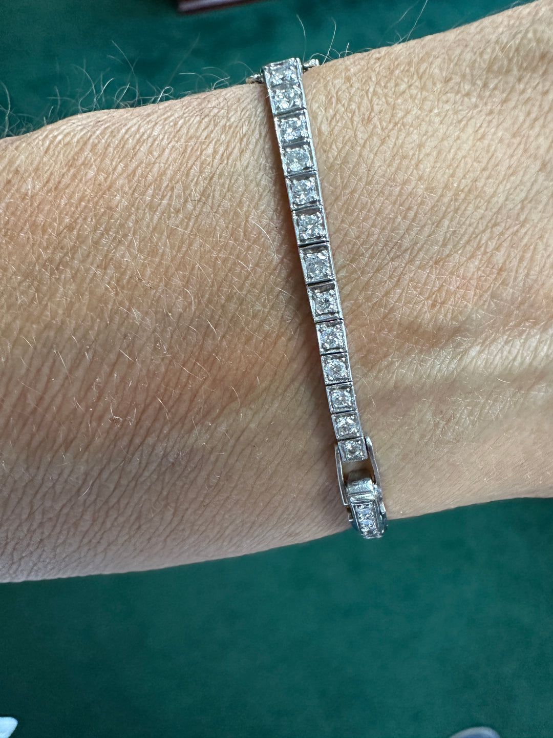 Art Deco Platinum 3.50Ct Diamond Watch VS-F 18-Jewel Manual Wind