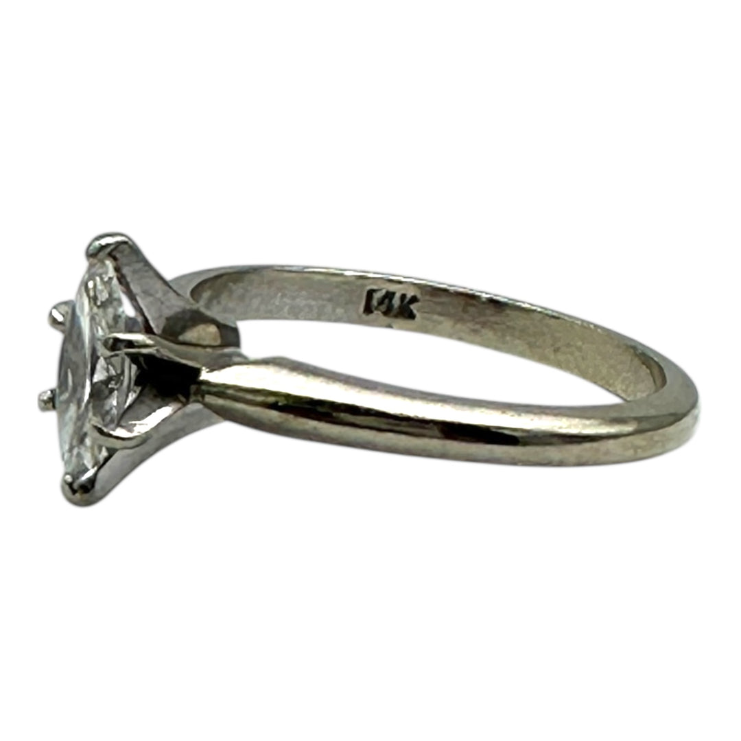 14kt White Gold .41ct Marquise-Cut Diamond Solitaire Ring