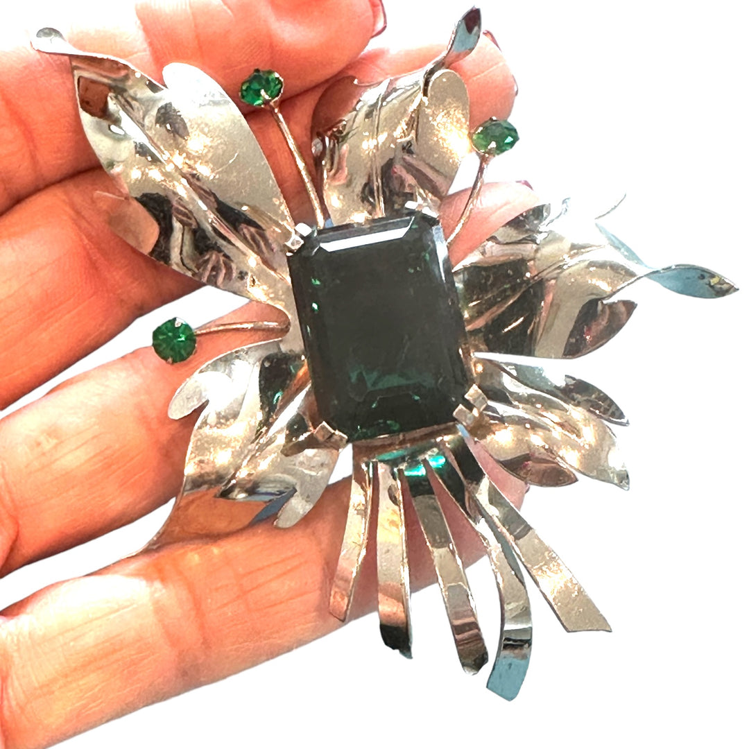 Green Sterling 4" Spray Dramatic Pin