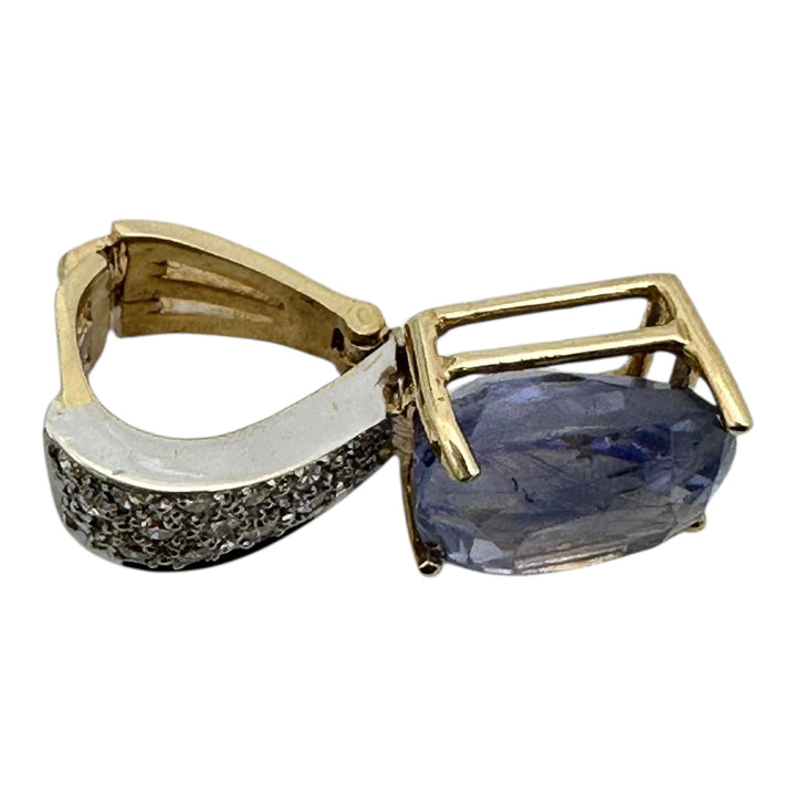Certified 8.13 carat, Sri Lanka cushion blue sapphire, diamond enhancer pendant