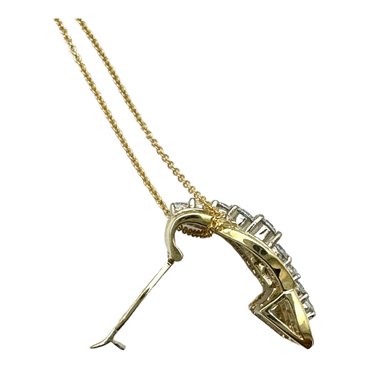 18Kt Yellow gold Baguette 3.50 Ct Diamond Enhancer Pendant