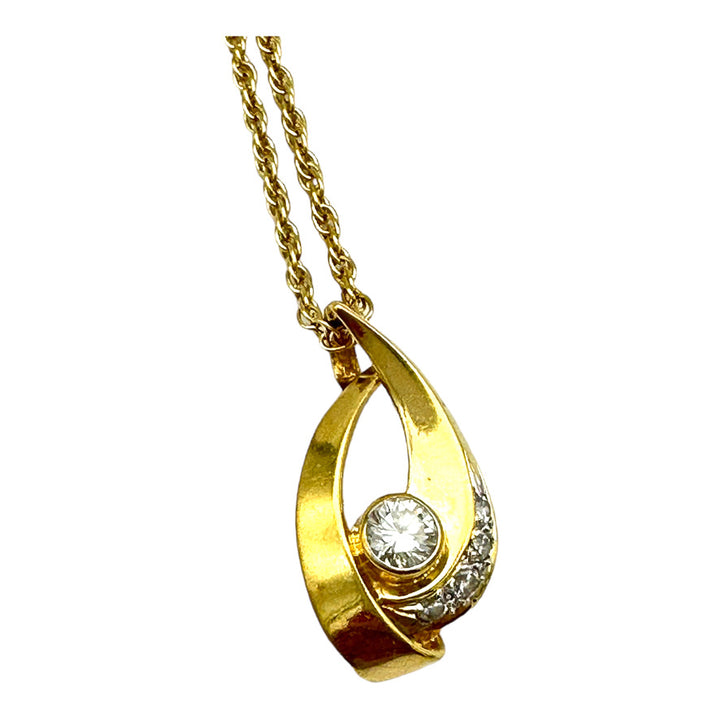 14kt Yellow Gold .40 Ct Diamond Slide Pendant