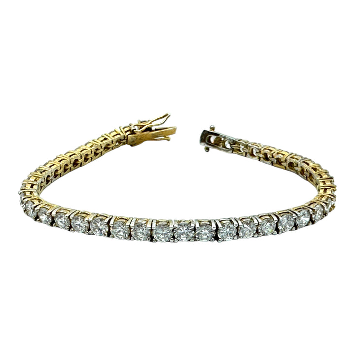 8 ct Sterling Yellow Gold Tennis Bracelet