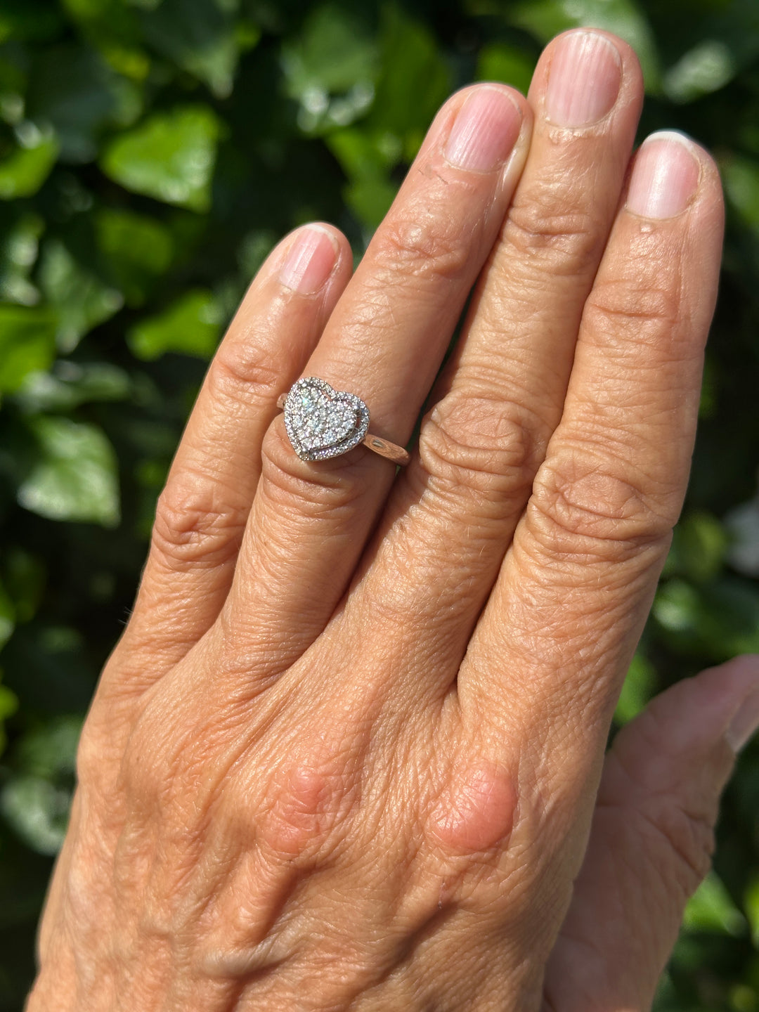 .50 ct Diamond Heart Ring Invisible Custer 14 Kt