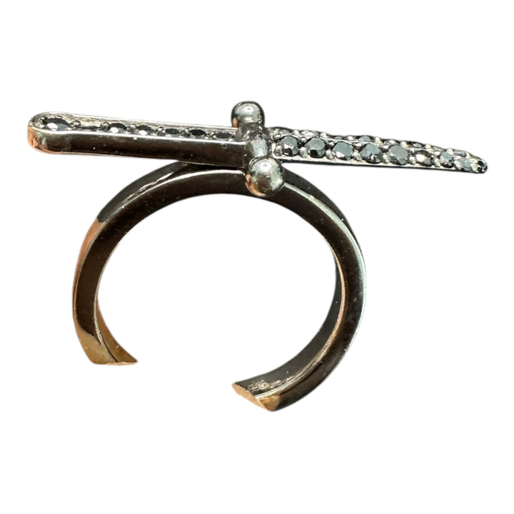 Designer 18Kt Dagger Black Diamond Ring
