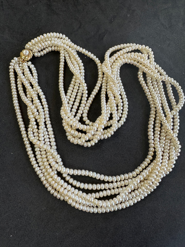 14 karat six-strand Freshwater Pearl 20-inch Bead Necklace