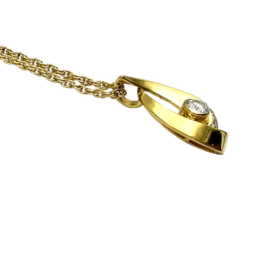 14kt Yellow Gold .40 Ct Diamond Slide Pendant