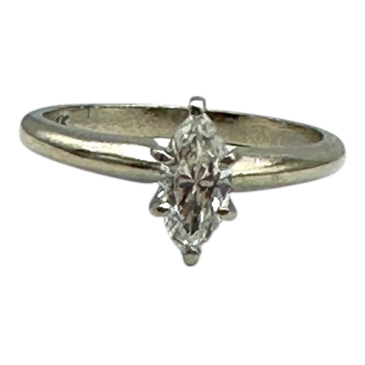 14kt White Gold .41ct Marquise-Cut Diamond Solitaire Ring