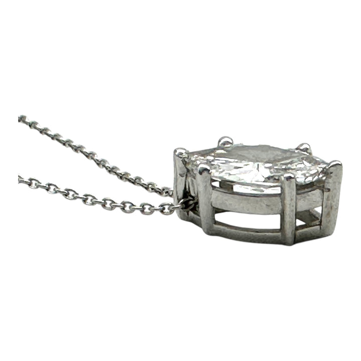 Stunning 1.70 Carat Marquise Cut Natural Diamond Solitaire Pendant In 14K White Gold