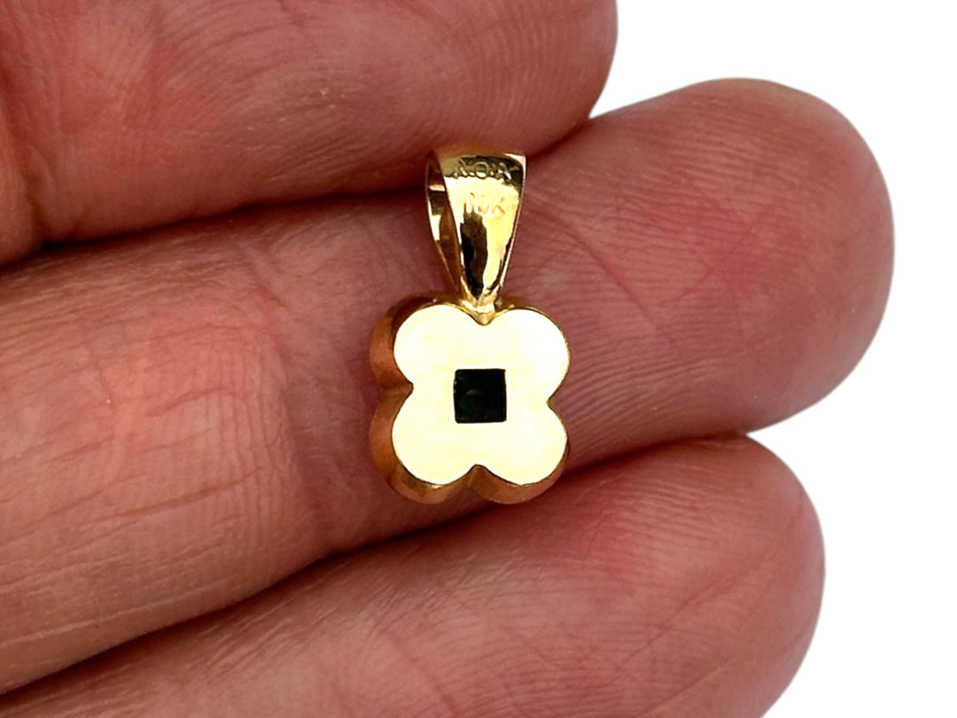 .75 Carat Colombian Emerald Princess-Cut 18 Karat Yellow Gold Pendant