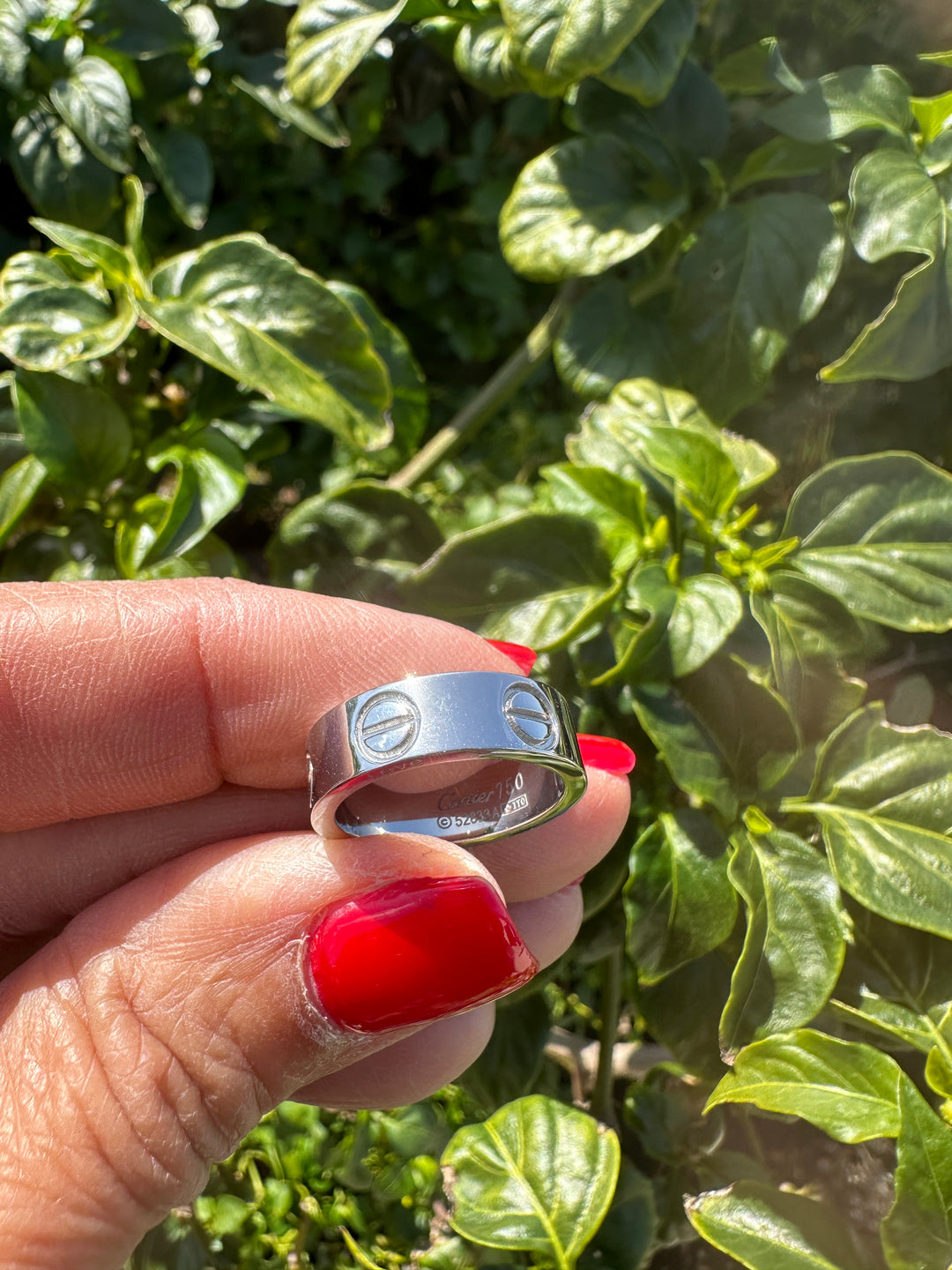 Inspired, Love Ring 18kt White Gold Ring, size 6 1/2