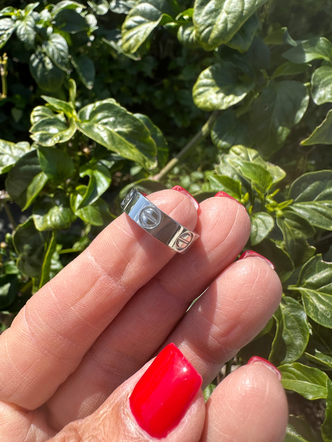 Inspired, Love Ring 18kt White Gold Ring, size 6 1/2