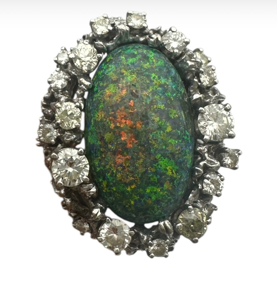 Loose Black Opal Gemstone Lighting Ridge