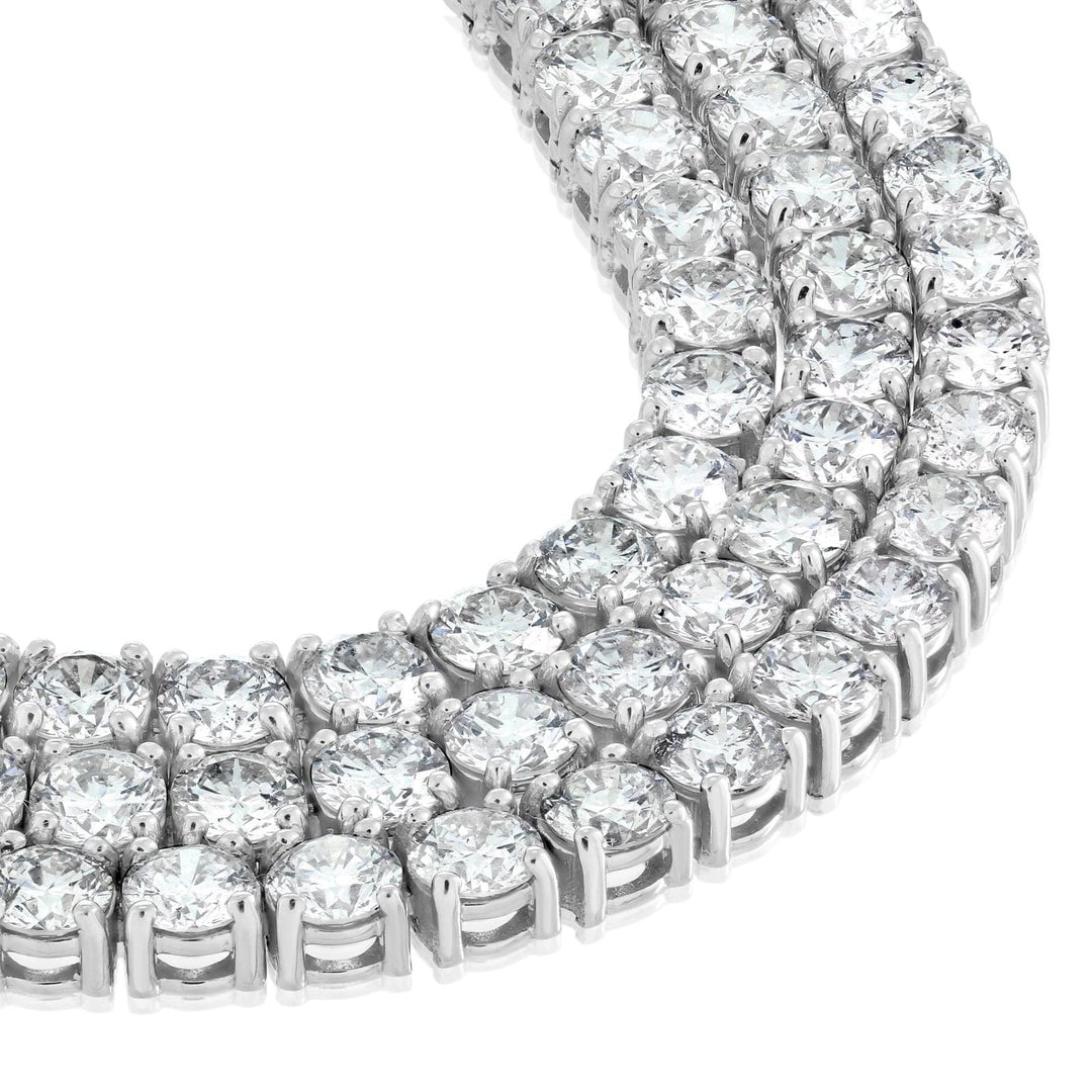 22.80 ctw Riviera Diamond Tennis Necklace 20" Length White Gold