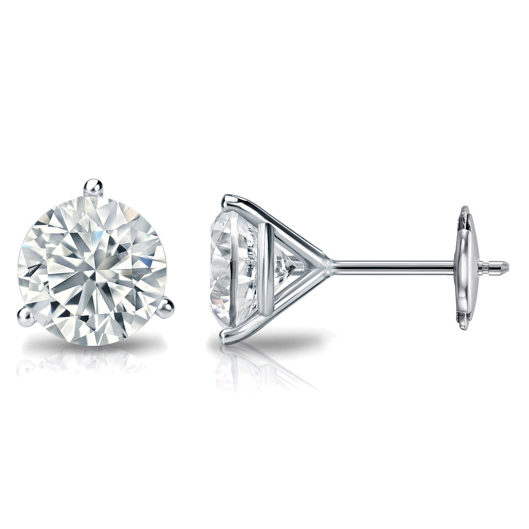4.00 ctw Round Lab Grown Diamond Stud Earrings Colorless VS