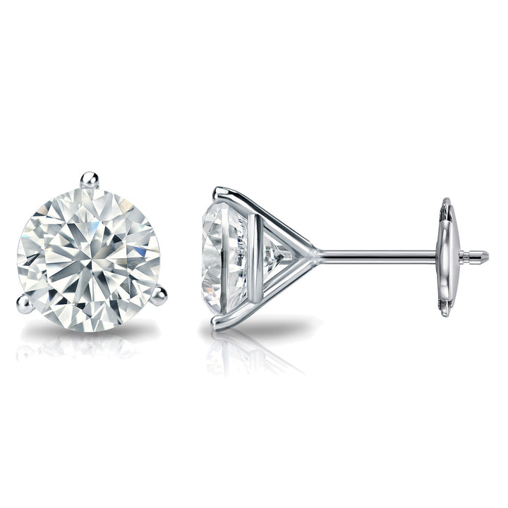 4.00 ctw Round Lab Grown Diamond Stud Earrings Colorless VS