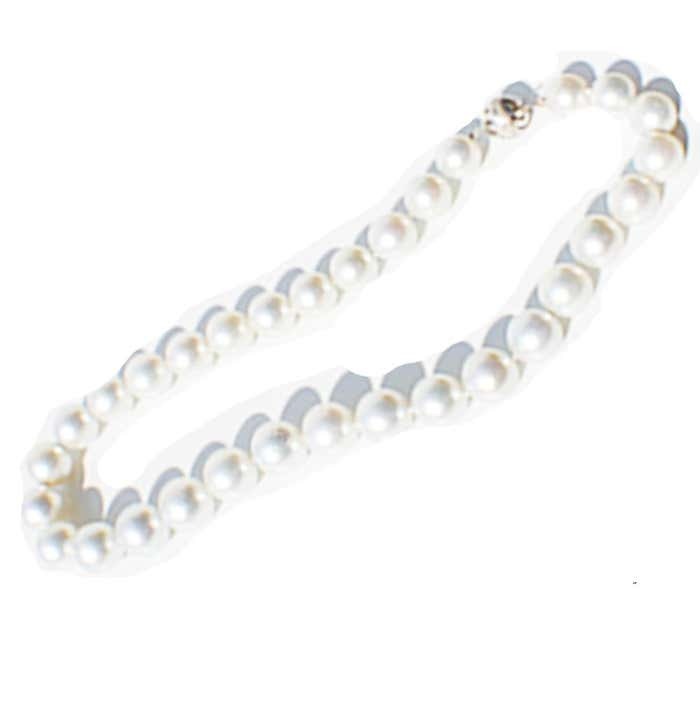 AAA South Sea White Pearl Strand Necklace Luminous Quality 104.70 Grams