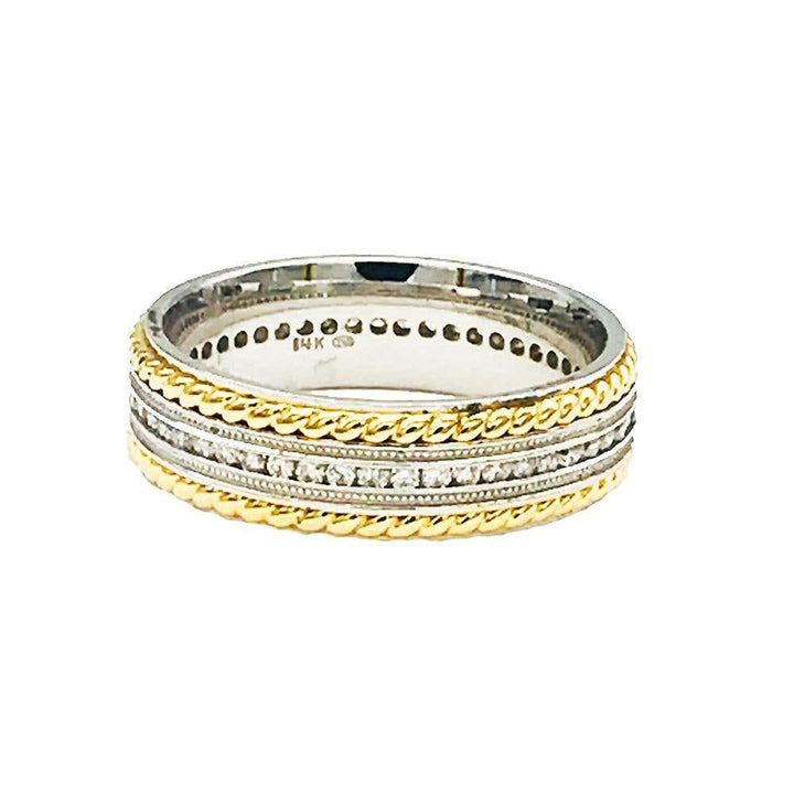 .90 Carat Diamond Eternity Rope Style Wedding Band Ring,14 karat