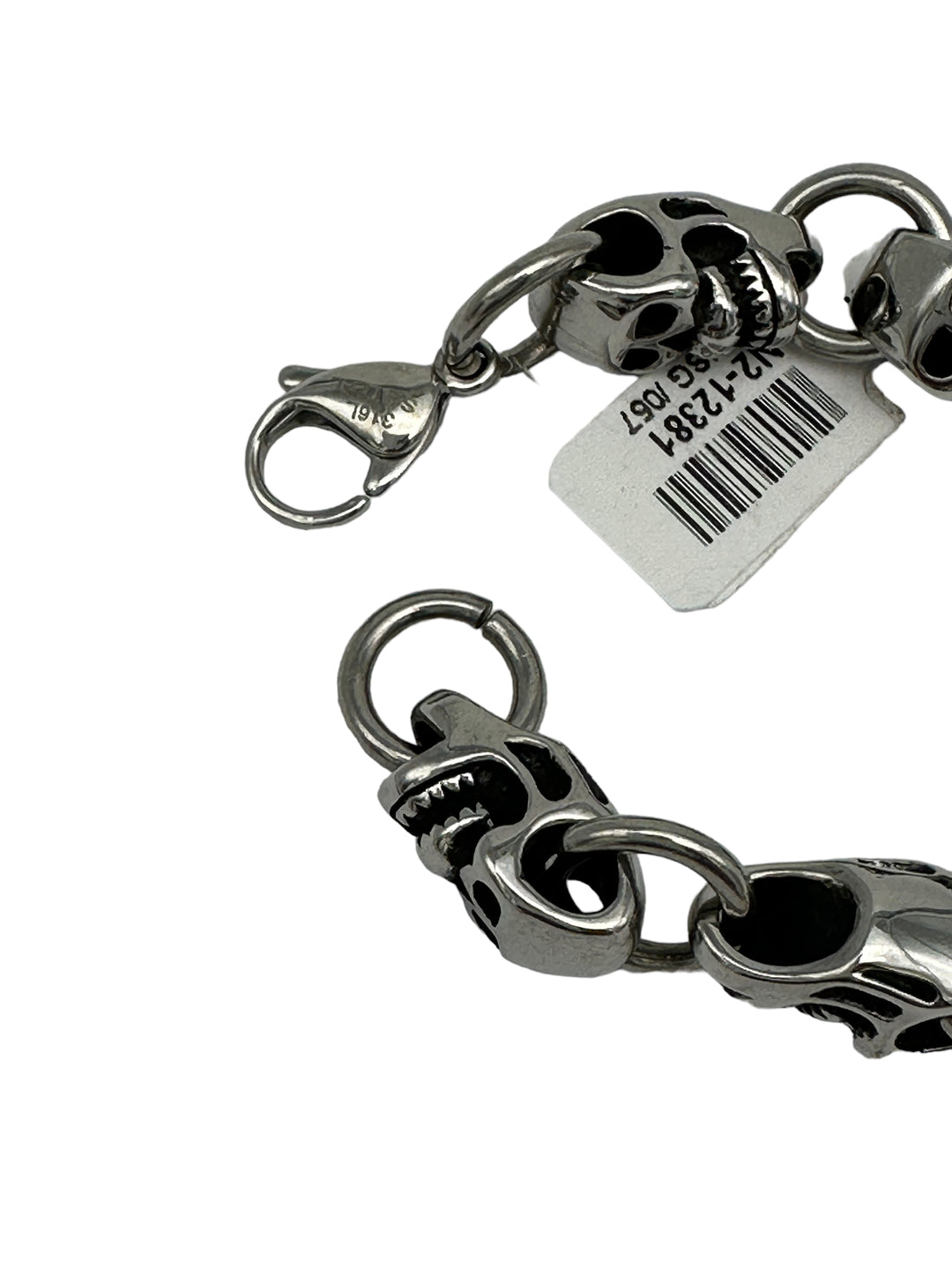 Silver Skeleton Skull Bracelet