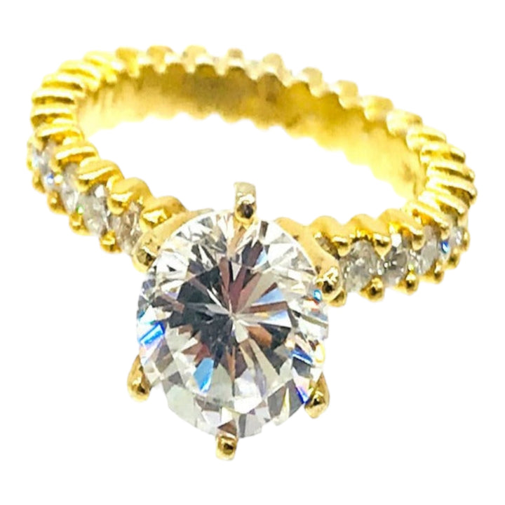 14Kt Yellow Gold Diamond Eternity Engagement 1 Ct
