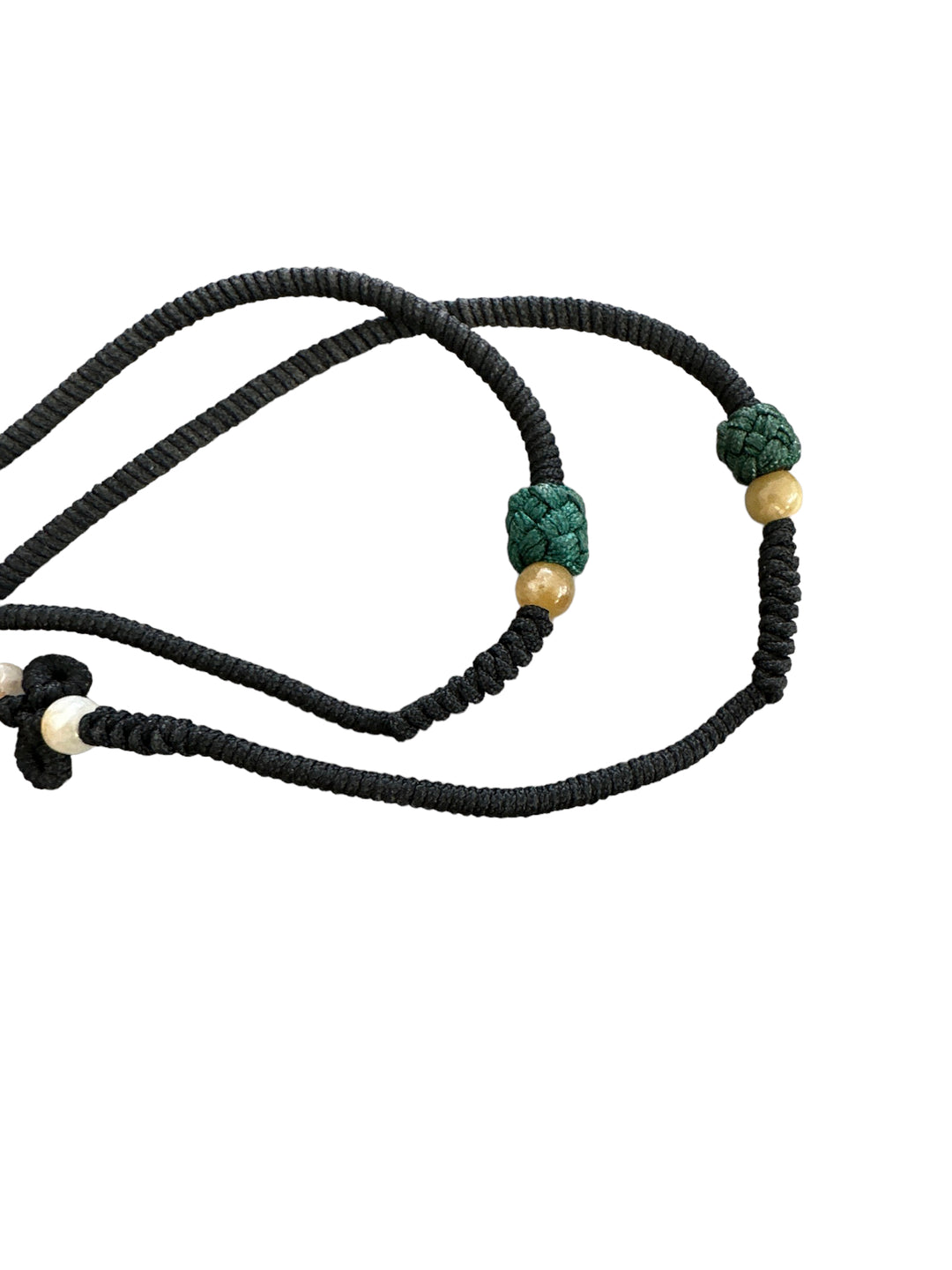34" Jade Triple Circle-Disc Bead Necklace on Cord