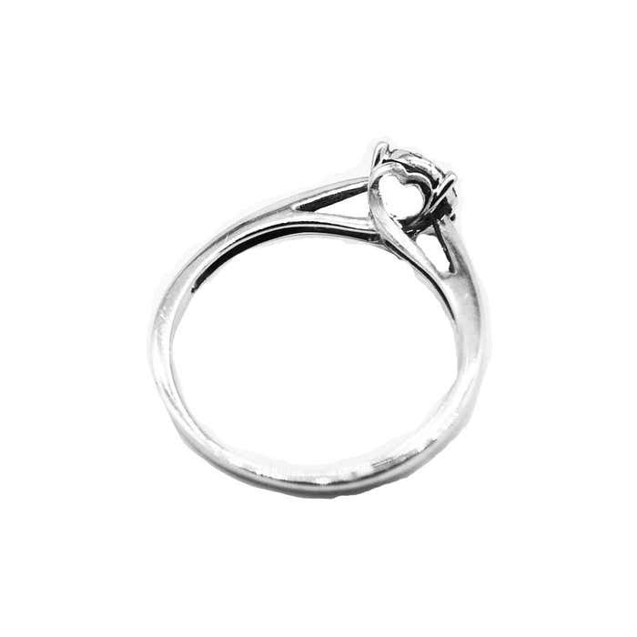 14kt Invisible Diamond Solitaire Ring .57 ct White Gold