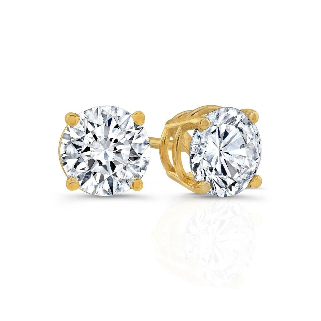 Diamond Studs .60 ct VS2-G 14Kt Yellow Gold