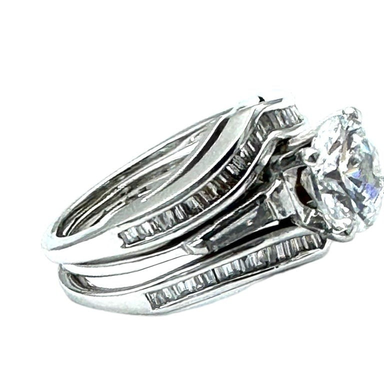 14Kt 1.60 CTW Engagement Wrap Solitaire Baguette Ring
