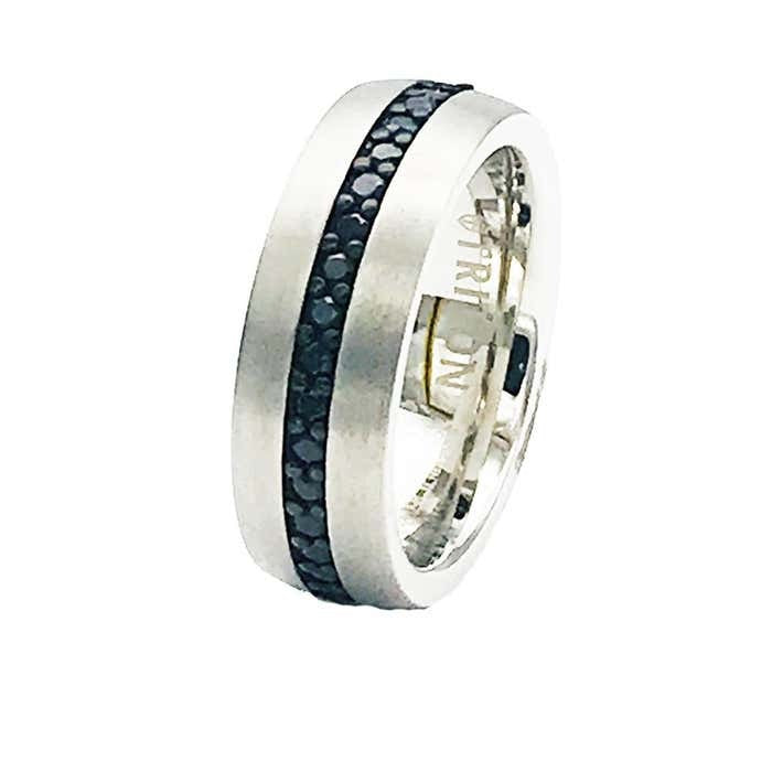 Black Sapphire Tungsten Carbide 8mm Band Triton TC.850/925 Size 10
