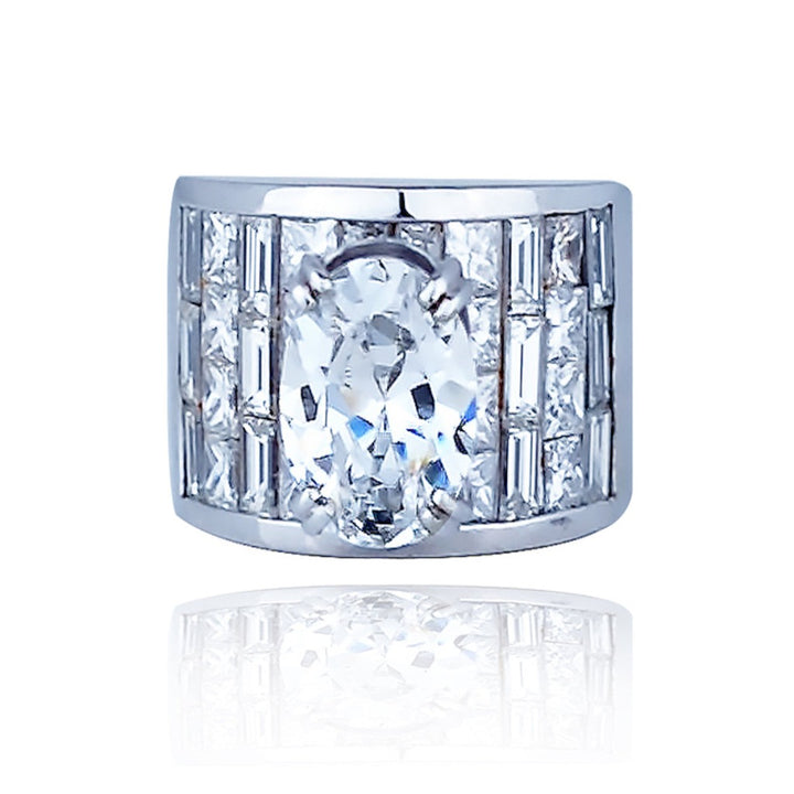 Diamond Channel 14.50mm Invisible Ring 6 ct VS  Band