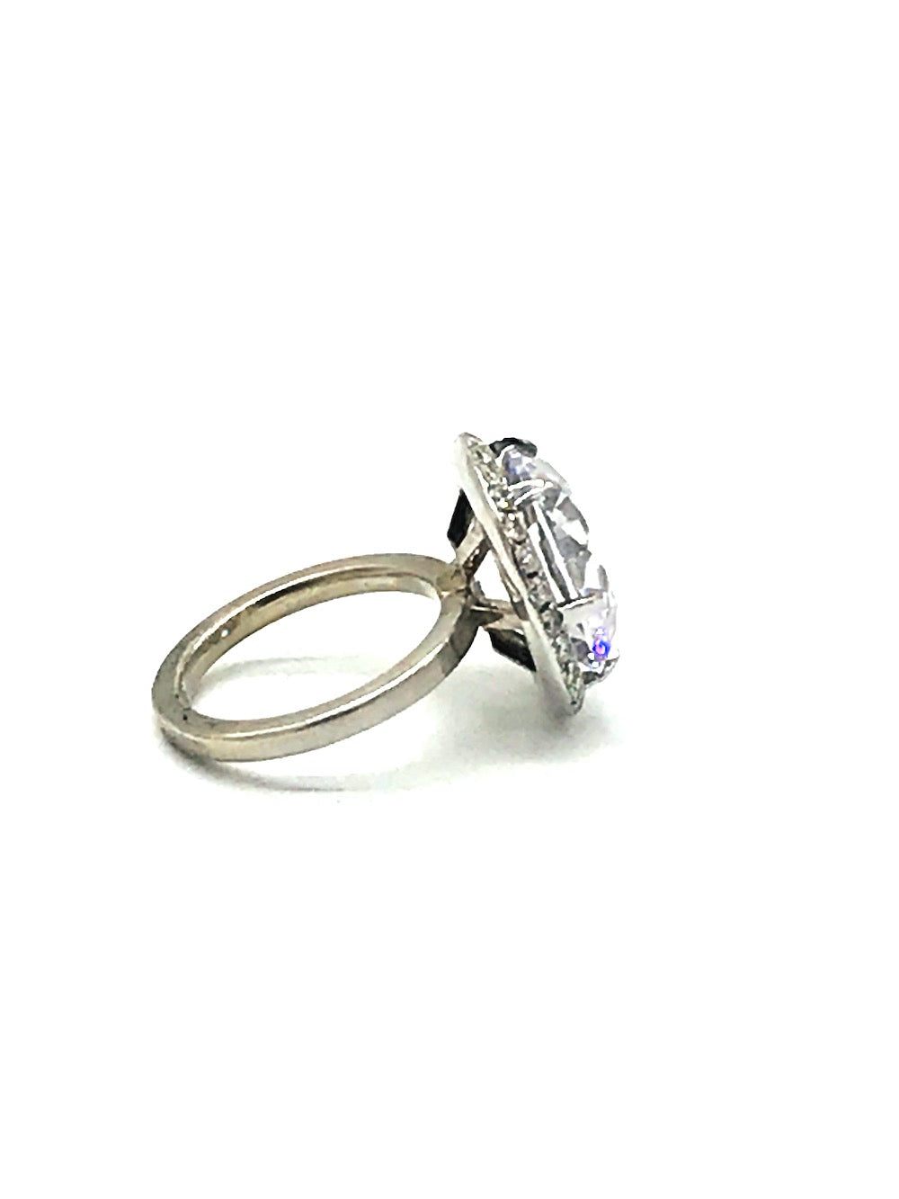 14k Engagement Diamond Halo Ring  12 CT